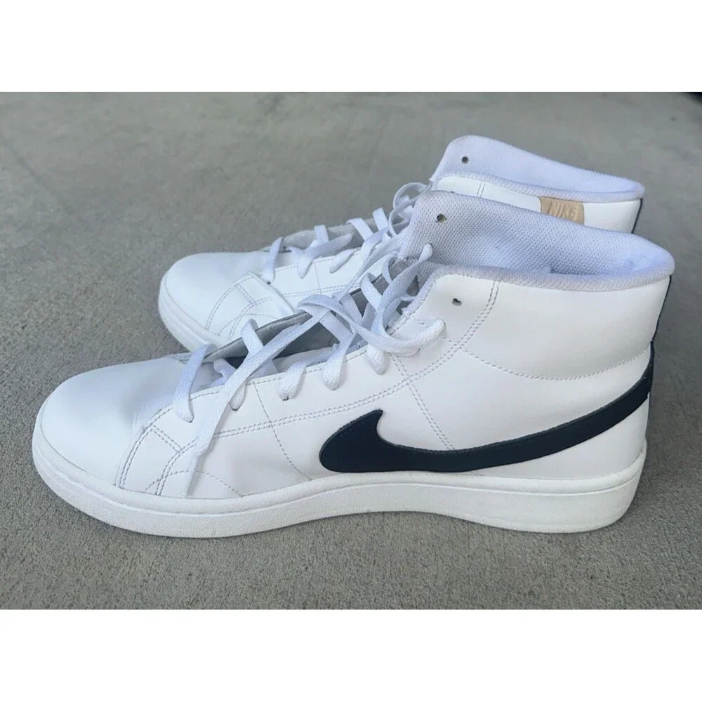 NIKE Men's Court Royale 2 Mid #CQ9179 100 - White Black Sneakers Shoes Size 13